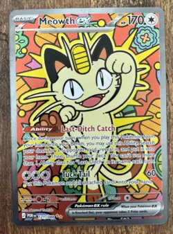 Pokemon Meowth ex 121/088 ENGLISH SIR Special Illustration Rare Perfect Order - Image 1