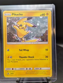 Pokemon Pikachu SM98 • 2017 Holo Promo • Tail Whap & Thunder Shock • UMM Finds - Image 1