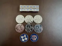 Pokemon Go Metal Damage Counters, Coins, and Status Markers Lot - Image 1