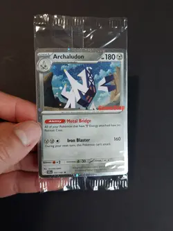 Pokemon TCG Archaludon 107/142 GameStop Promo SEALED Cosmos Swirl 💫 - Image 1