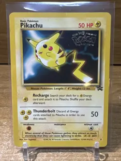 Pikachu 4 - WOTC Black Star Movie Promo Pokemon TCG MP - Image 1