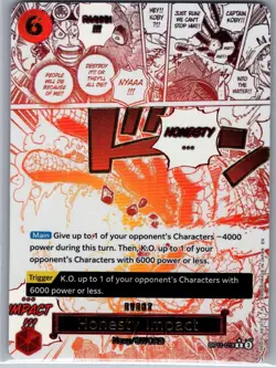 Honesty Impact (Alt Art) OP11-018 English A Fist of Divine Speed - One Piece NM - Image 1