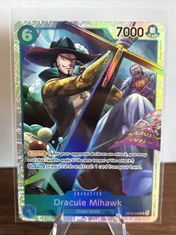 One Piece TCG Dracule Mihawk SR OP09-048 Emperors in the New World English Foil - Image 1