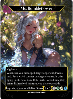 Ms. Bumbleflower - Full Art Altered Art Custom Proxy Cards - Image 1