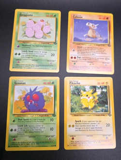 Vintage 1999 Jungle Pokemon Lot 4 cards includes Pikachu MINT WOTC - Image 2