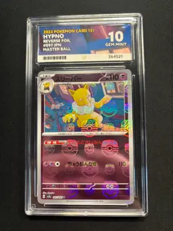 ACE 10 Hypno (097/165) MASTER BALL REVERSE HOLO Japanese 151 Pokemon Card TCG - Image 1