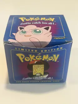 Pokemon Jigglypuff 23k Gold Plated Trading Card Pokeball Burger King Sealed New - Image 2