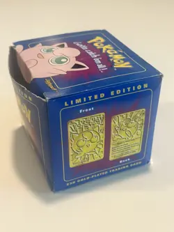 Pokemon Jigglypuff 23k Gold Plated Trading Card Pokeball Burger King Sealed New - Image 3