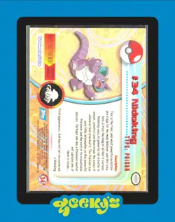 Pokemon Card - Nidoking #34 - Topps Series 1 - Blue Logo - Image 2