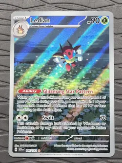 Ledian 144/142 Pokemon TCG Stellar Crown Illustration Rare Holo Pokemon Card NM - Image 1