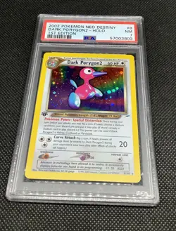 Original PSA 7 FIRST EDITION Holo Dark Porygon 2 Neo Destiny Set Pokemon Card NM - Image 2