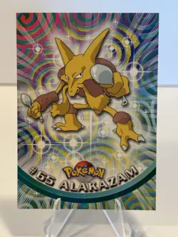 Alakazam #65 - BLUE Logo - NON-HOLO - SERIES 1 - TOPPS Pokemon Card - NM - Image 1
