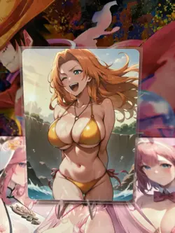 Matte Beautiful Waifu Handmade Card Goddess Story CCG Anime Double Sided - Image 1