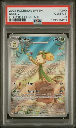 2023 POKEMON SVI EN-SCARLET & VIOLET ILLUSTRATION RARE #200 DOLLIV PSA 10 - Image 1