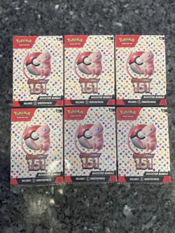 Lot Of 6 - Pokemon 151 Scarlet and Violet Booster Bundle New/Factory Sealed - Image 1