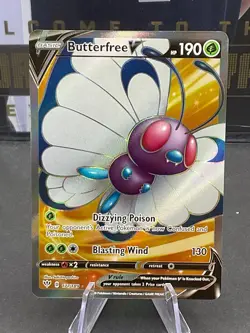 Pokemon TCG Butterfree V 177/189 Darkness Ablaze Ultra Rare Holo Full Art - Image 1
