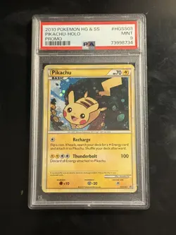 2010 Pokemon Heartgold Soulsilver Black Star Promo PSA 9 Pikachu Holo #HGSS03 - Image 1