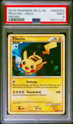 Pikachu HGSS03 Heartgold Soulsilver Promo Pokemon 2010 PSA 9 - Image 1