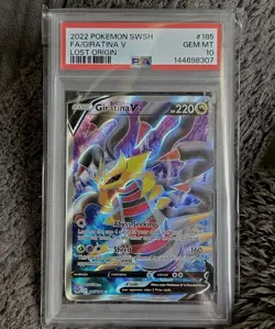 Pokemon SWSH PSA 10 Giratina V 185/196 Lost Origin Ultra Rare New Cert Gem Mint - Image 1