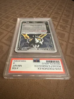 Pokemon 2005 EX Deoxys Holo 108/107 Rocket’s Raikou EX PSA 8 - Image 5