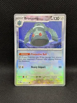 Bronzong 067/131 MASTER BALL PATTERN REVERSE HOLO Prismatic Evolutions Pokemon - Image 1