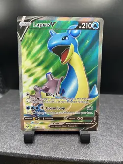 Pokemon TCG Lapras V 189/202 Sword & Shield Base Full Art NM - Image 1