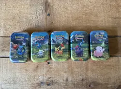 TCG Pokemon Mega Evolution Ascended Heroes Mini Tins Art Set-5 Tins 🚚💨 - Image 1