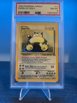 1999 Pokemon Jungle Snorlax Holo Card #8 - PSA 8 NM-MT- Beautiful Card New Case! - Image 1