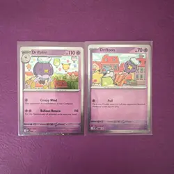 Pokemon Mega Evolution - Drifloon MEP005 & Drifblim MEP006 Cosmos Holo Promo NM - Image 1