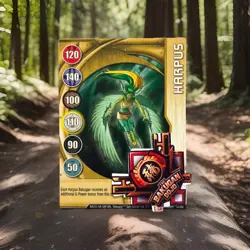 Bakugan Ventus Harpus Harpus Gold 🥇Gate Card 10/48c - Image 4