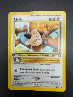 Cleffa Neo Genesis 1st Edition Regular Card 20/111 - MP Condition - Image 3