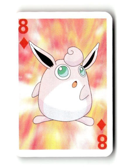 1999 Bicycle Mini Playing Card Pokemon 8 Diamonds Wigglytuff - Image 1