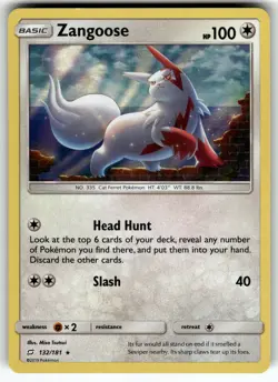 Zangoose 132/181 SM - Team Up LP Pokemon Card TCG - Image 1