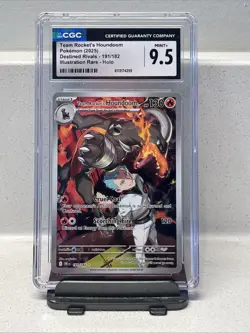 Pokemon TCG Destined Rivals Team Rockets Houndoom Card 191/182 Cgc 9.5 - Image 1