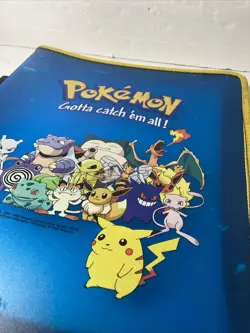 Vintage Pokemon Card Storage 3 Ring Zipper Binder Gotta Catch Em All Folder 1999 - Image 2