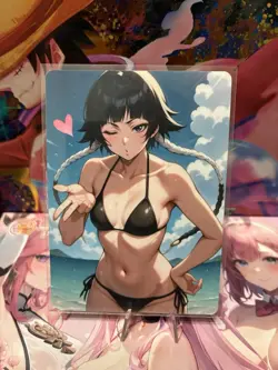 Matte Beautiful Waifu Handmade Card Goddess Story CCG Anime Double Sided - Image 1