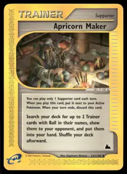 Pokemon Cards Apricorn Maker 121/144 Skyridge WOTC Uncommon LP - Image 1