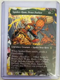 Spider-Ham, Peter Porker (Borderless) #0201 Non-Foil Marvel Spider-Man MTG EN NM - Image 1