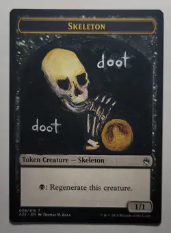 MTG Magic the Gathering, Skeleton Token, Hand Painted Alter - Image 1