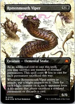 Rottenmouth Viper (Borderless) M Bloomburrow 290 NM FOIL - Image 1