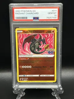 Radiant Charizard #011 (PSA 10) Pokemon Go 2022 Pokemon TCG English - Image 1