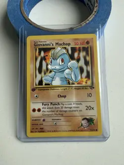 1st Edition Giovanni's Machop 72/132 Gym Challenge 2000 WOTC Pokemon Card TCG - Image 3