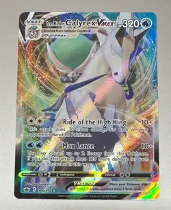 POKEMON TCG ICE RIDER CALYREX V MAX 046/198 RARE HOLO MINT PACKET TO SLEEVE - Image 1