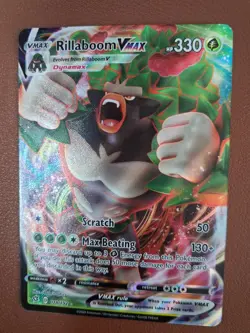 Pokemon TCG Rillaboom VMax 018/192 Rebel Clash Rare Holo - NM/M - Pack Fresh - Image 1