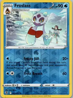 Pokemon Froslass SWSH12: Silver Tempest 043/195 Near Mint NM Reverse Holo - Image 1