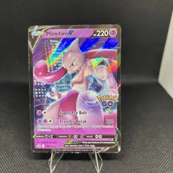 Pokemon TCG - Mewtwo V - SWSH223 - Black Star Promo Holo Stamped - Pokemon Go - Image 1