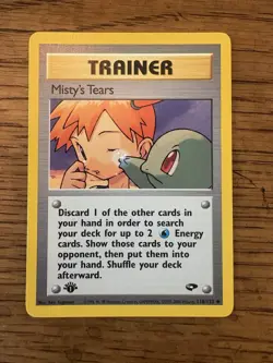 Pokemon Misty's Tears Trainer 1st Edition Gym Challenge 118/132 Wizards Uncommon - Image 1