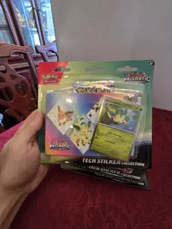 Pokemon TCG Prismatic Evolutions Tech Sticker Collection Set Lot of 3 - Image 3