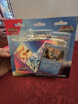 Pokemon TCG Prismatic Evolutions Tech Sticker Collection Set Lot of 3 - Image 4