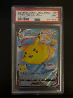 2021 POKEMON CELEBRARIONS FLYING PIKACHU VMAX FULL ART #007 PSA 9 - Image 1